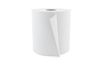 INDUSTRIAL WHITE 8' PAPER ROLL TOWEL